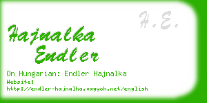 hajnalka endler business card